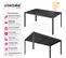 Table De Jardin Bianca 150 X 90 Cm Pieds Réglables En Hauteur - Noir/noir