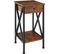 Table D'appoint Dayton 35x35x70,5cm - Bois Foncé Industriel, Rustique