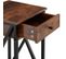 Table D'appoint Dayton 35x35x70,5cm - Bois Foncé Industriel, Rustique