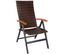 Chaise En Rotin Canberra Avec Structure En Aluminium Pliable - Marron