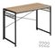 Bureau Paterson Pliable 102 X 51 X 77 Cm - Bois Clair Industriel, Chêne Sonoma