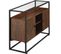 Buffet Oldham 100 X 38 X 80,5 Cm - Bois Foncé Industriel, Rustique