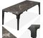 Table En Rotin Foggia 196x87x76cm - Gris