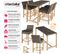 Table En Rotin Lovas Avec 4 Chaises Latina - Marron Naturel