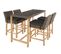 Table En Rotin Lovas Avec 4 Chaises Latina - Marron Naturel