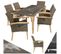 Table En Rotin Foggia Avec 6 Chaises Rosarno 196 X 87 X 76 Cm - Marron Naturel