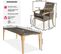 Table En Rotin Foggia Avec 6 Chaises Rosarno 196 X 87 X 76 Cm - Marron Naturel