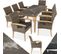 Table En Rotin Foggia Avec 8 Chaises 196 X 87 X 76 Cm - Marron Naturel