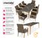 Table En Rotin Foggia Avec 8 Chaises 196 X 87 X 76 Cm - Marron Naturel