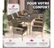 Table En Rotin Foggia Avec 8 Chaises 196 X 87 X 76 Cm - Marron Naturel