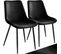 Lot De 2 Chaises De Salle à Manger Monroe Aspect Velours - Noir