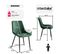 Lot De 4 Chaises De Salle à Manger Monroe Aspect Velours - Vert Foncé