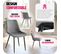 Lot De 4 Chaises De Salle à Manger Monroe Aspect Velours - Gris