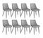 Lot De 8 Chaises De Salle à Manger Monroe Aspect Velours - Gris