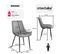 Lot De 8 Chaises De Salle à Manger Monroe Aspect Velours - Gris