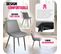 Lot De 8 Chaises De Salle à Manger Monroe Aspect Velours - Gris