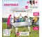 Table De Camping Tina En Aluminium, Pliable Et Réglable En Hauteur - Argent