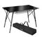 Table De Camping Pliante Bastian En Aluminium, Réglable En Hauteur - Noir