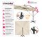 Parasol Apollon Avec Manivelle 2,5 X 2,5 M  - Beige