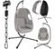 Fauteuil Suspendu Anika Avec Support Et Coussin 160kg - Gris Clair