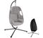 Fauteuil Suspendu Anika Avec Support Et Coussin 160kg - Gris Clair