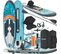 Planche De Stand-up Paddle Zenon, 2 En 1, Gonflable, Kit Complet - Turquoise/orange