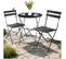 Ensemble Table Et Chaises Bistrot Frieda, Pliable Pour 2 Personnes - Noir