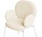 Lot De 6 Chaises Rembourrées Scandi, Tissu Bouclette - Crème