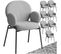 Lot De 8 Chaises Rembourrées Scandi, Tissu Bouclette - Gris Clair