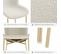 Lot de 2 Chaises Rembourrées Tessa - Bouclette Blanc/doré