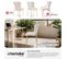 Lot de 2 Chaises Rembourrées Tessa - Bouclette Blanc/doré