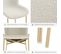 Lot de 4 Chaises Rembourrées Tessa - Bouclette Blanc/doré