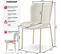 Lot de 6 Chaises Rembourrées Tessa - Bouclette Blanc/doré