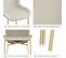 Lot de 2 Chaises Rembourrées Tessa - Velours Beige/doré