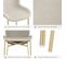 Lot de 4 Chaises Rembourrées Tessa - Velours Beige/doré