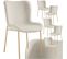 Lot de 6 Chaises Rembourrées Tessa - Velours Beige/doré