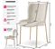 Lot de 6 Chaises Rembourrées Tessa - Velours Beige/doré