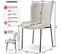 Lot de 2 Chaises Rembourrées Tessa - Tissu Blanc Cassé/noir