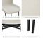 Lot de 4 Chaises Rembourrées Tessa - Tissu Blanc Cassé/noir