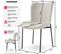 Lot de 4 Chaises Rembourrées Tessa - Tissu Blanc Cassé/noir