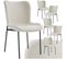 Lot de 6 Chaises Rembourrées Tessa - Tissu Blanc Cassé/noir