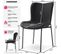 Lot de 2 Chaises Rembourrées Tessa - Tissu Noir/noir