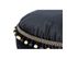 Pouf Déco à Pompons "taj Mahal" 65cm Noir