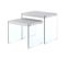 Lot De 2 Tables D'appoint "elementary" 46cm Argent