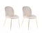 Lot De 2 Chaises Design "charlize" 90cm Beige et Or