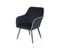 Chaise Déco En Velours "amino" 86cm Noir et Gris