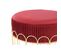 Pouf Rond Design "cleopatra" 39cm Bordeaux