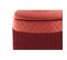 Pouf et Coffre De Rangement Avec Franges "paola" 48cm Bordeaux