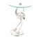 Table D'appoint Design "animality Flamant" 58cm Argent