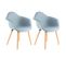 Lot De 2 Chaises Design "winston" 80cm Bleu